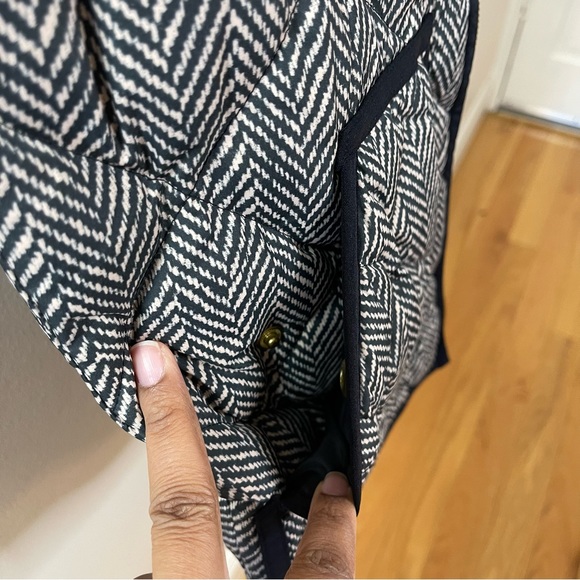 NWOT JCREW Herringbone puffer vest black and cream Size XS - Picture 9 of 10